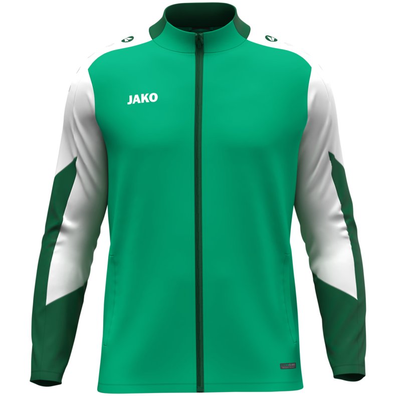 Dynamic jakke  Moderne, funktionel og bredygtig. Grn/hvid/mrkgrn